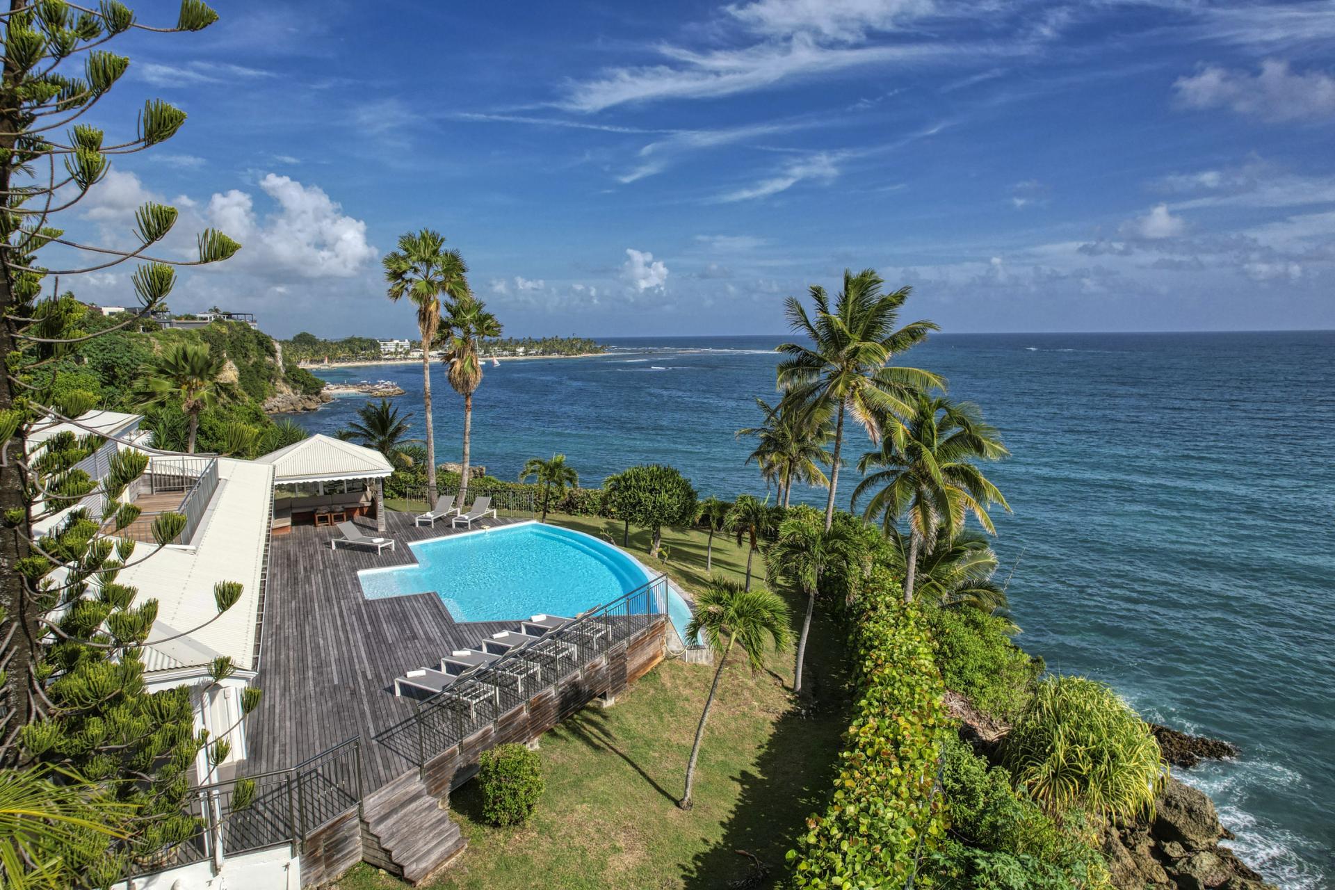 1.Location villa piscine Sainte Anne Guadeloupe_Vue Mer